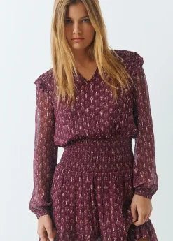 Vestido estampado sello indio