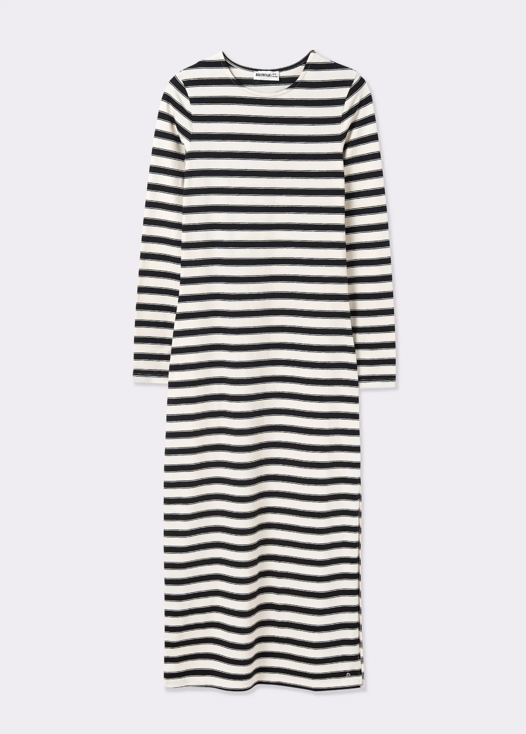 Vestido largo raya tejida