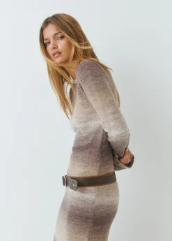 Vestido largo space dyed