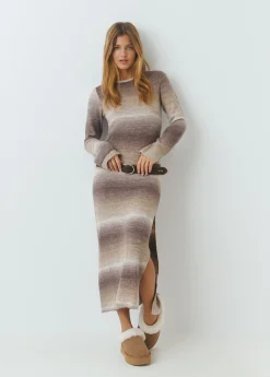 Vestido largo space dyed