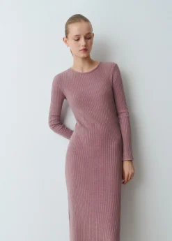 Vestido midi canalé