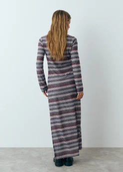 Vestido raya hilo metalizado