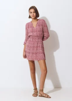 Vestido smock estampado